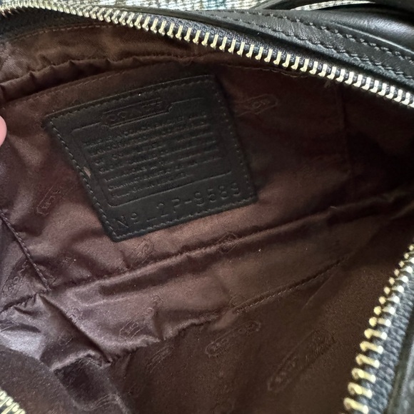 Coach bag black leather crossbody shoulder purse vintage coach - Picture 7 of 7